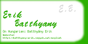 erik batthyany business card