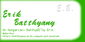 erik batthyany business card